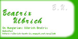 beatrix ulbrich business card